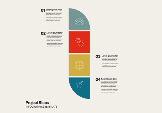 Project Steps Minimal Infographics Template.ai