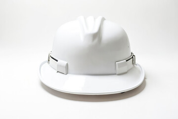 Fototapeta premium White Hard Hat on White Background