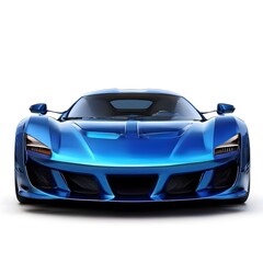 3d render of a beautiful luxury sports car on a white background