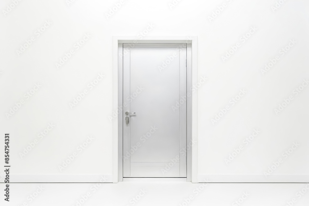 Poster White Door in a White Room