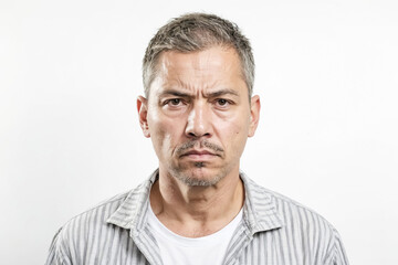 Obraz premium Portrait of a man with a serious expression