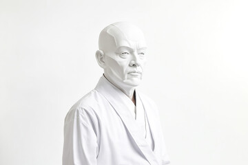 White mask man in white robe
