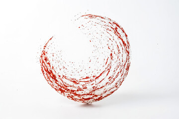 Abstract red splash on white background