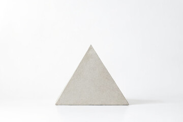 Fototapeta premium Concrete triangle on white background