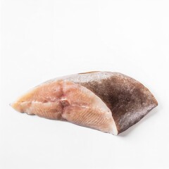 Obraz premium Halibut meat isolated on white background