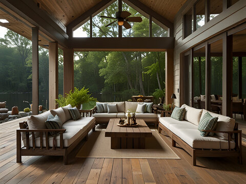 Tranquil Lakeside Patio Retreat
