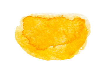 watercolor gold acrylic brush strokes. text boxes orange Grunge design elements isolated on white background