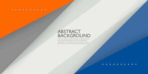 Abstract orange and blue gradient triangle 3D background with shadow. Triangle orange and blue on white background. Eps10 vector