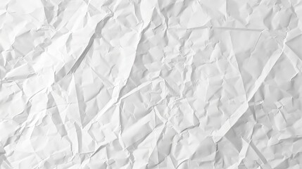 Textured White Crumpled Paper Background for Art and Design Projects