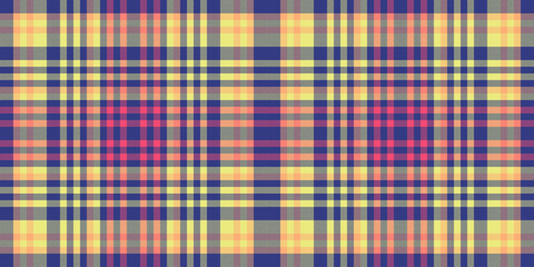 Textile background fabric of plaid tartan pattern with a seamless texture vector check.
