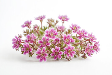 Pink Flowers Isolated on White Background