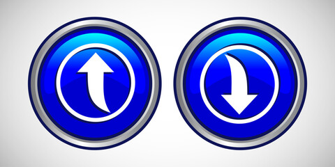 Download And Upload Arrow Icon Button Set Design Illustration