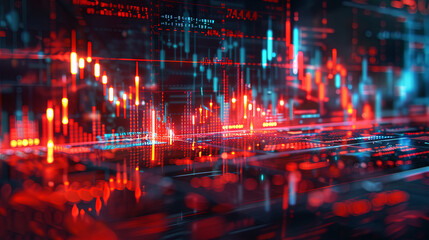 Fototapeta premium Background of stock market graph analysis