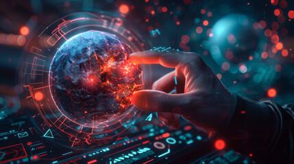 ネットワークに触れる手