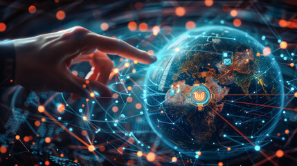 ネットワークに触れる手