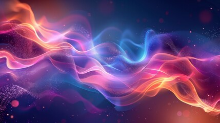 Obraz premium Abstract colorful light waves, bright flow of energy, smooth and dynamic colorful background.