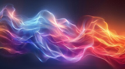 Obraz premium Abstract colorful light waves, bright flow of energy, smooth and dynamic colorful background.