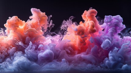 Obraz premium Artistic background. Dark blue and coral color