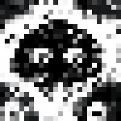 Seamless pattern with dark jellyfish. Tilled texture.