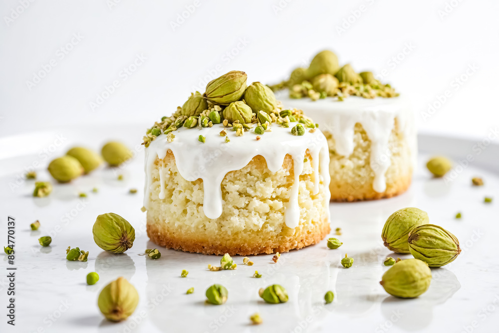 Canvas Prints Pistachio Cakes on White Plate