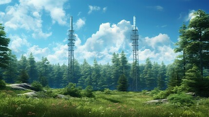 Obraz premium forest and sky