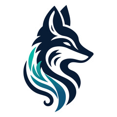 vector fox logo design, silhouette animal emblem, modern and creative wildlife branding