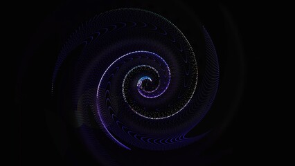 Abstract endless twisted colorful shape. Design. A rotating, moving unknown spiral-shaped object