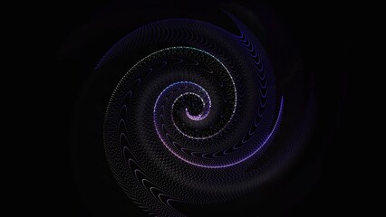 Abstract endless twisted colorful shape. Design. A rotating, moving unknown spiral-shaped object