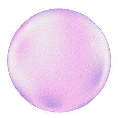 Vintage glowing circle with grain texture, 3d violet sphere or bubble. Purple gradient round shape isolated design asset. Perfect for presentation, social media, web, logo design. transparent PNG