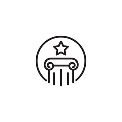 Preliminary Ruling icon. Political gerrymandering icon. Column ranking icon outline vector. Editable icon.