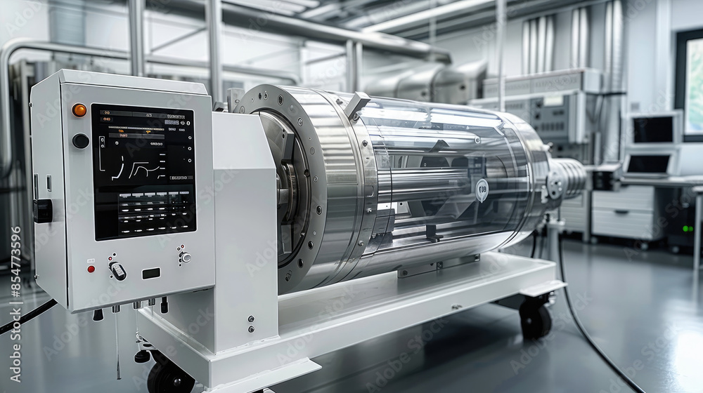 Aufkleber a one big food extruder machine that looks like it is from the future with a control screen. generat