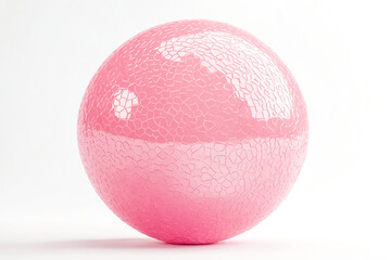 Fototapeta premium Abstract Pink Sphere with Textured Surface