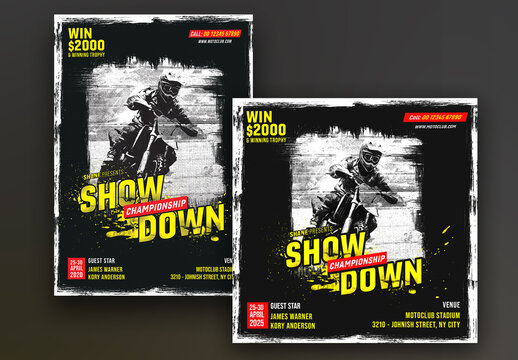 Adventure Sports Biking Flyer or Poster Design