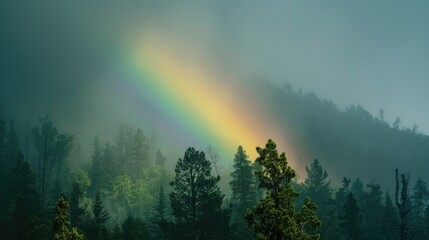Rainbow sight following rainfall