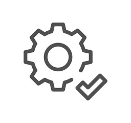 Setup and settings related icon outline and linear vector.
