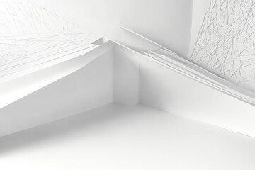 Abstract White Geometric Background