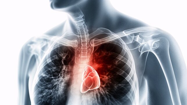 Chest X-ray indicating community-acquired pneumonia