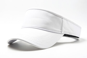 White visor cap isolated on white background