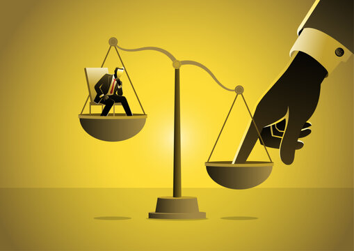 Tip the scales of justice concept