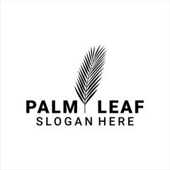 Palm leaf logo with elegant style design