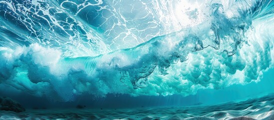 Underwater View of a Breaking Wave