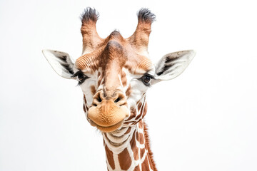 Close up of a giraffe's face