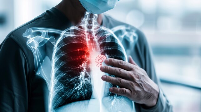 Chest X-ray highlighting diffuse haziness indicating pulmonary edema