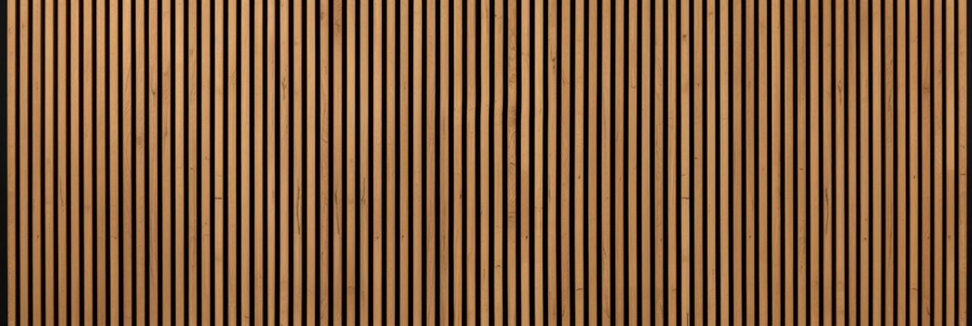 Natural wood paneling with vertical slats for interior design projects or textured backdrop - Powered by Adobe
