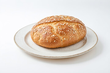 Naklejka premium Freshly Baked Bread on a Plate