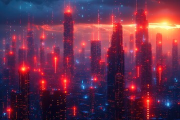 Obraz premium Tech Fortress: AI Shielding Against Cyber Threats