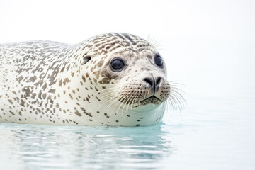 Naklejka premium Seal pup portrait in the ocean
