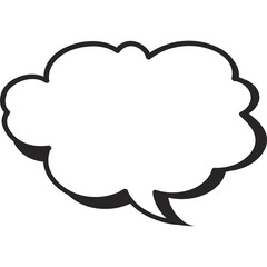 Doodle Speech Bubble. Hand Drawn Sketch Speech Bubble Icon