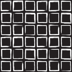 Monochrome Abstract Brush Strokes Seamless Pattern Design