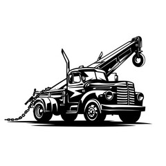 Naklejka premium towing truck with emblem logo design